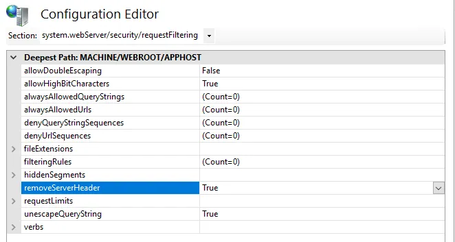 Configuration editor