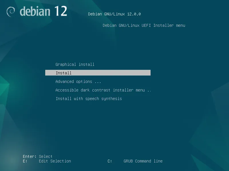 Debian 12 Install (Non-GUI)
