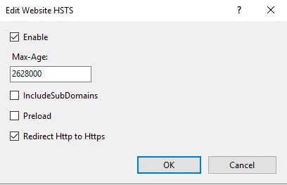 HSTS Settings