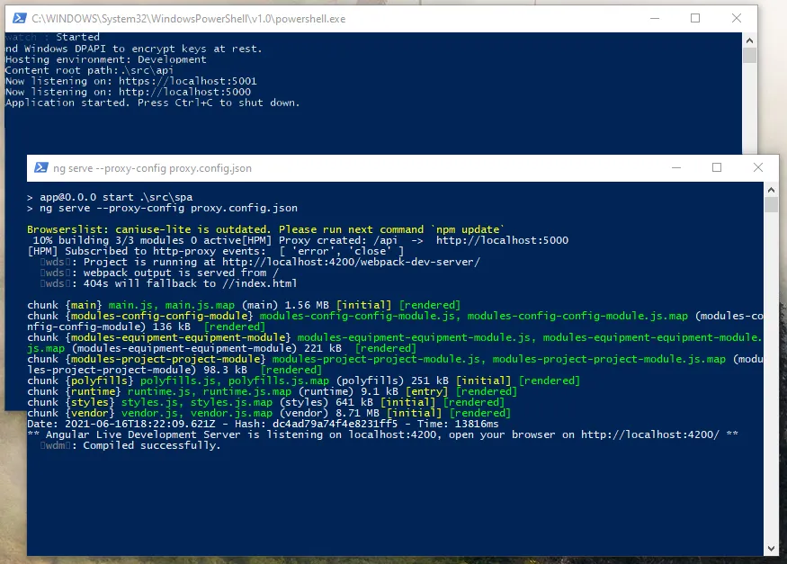 Original script result